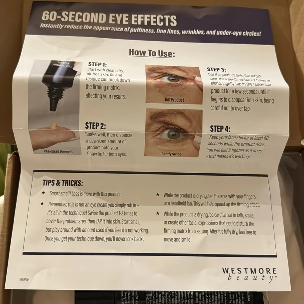 Westmore Beauty Super-Size 60 Second Eye‎ Effects Gel Duo with Bag